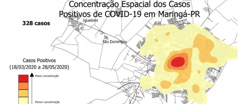 Casos positivos da Covid-19 estão em todas as regiões de Maringá