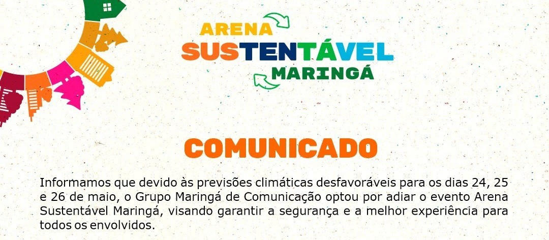 Arena Sustentável é adiada devido à previsão do tempo 