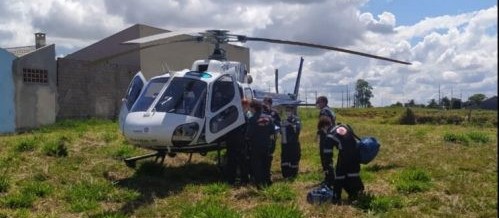 Bebê engasga e é socorrido por helicóptero em Mandaguaçu