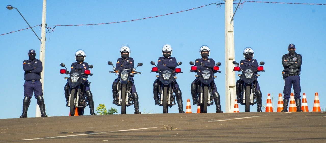 Guardas municipais estão treinando motopatrulhamento