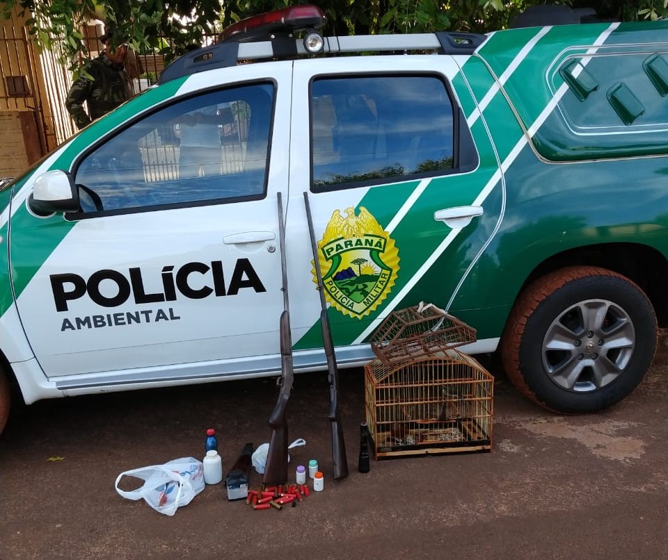 Polícia apreende armas de caça e carne de animal abatido em residência