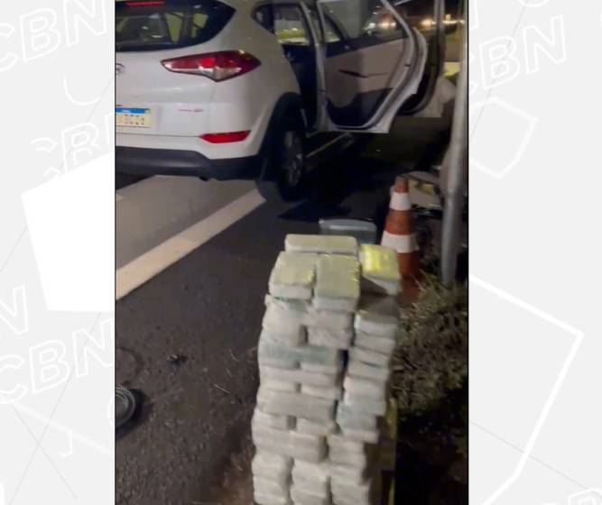 Casal é preso com 98,5 kg de cocaína na BR-376