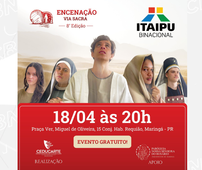 Com recursos da Itaipu, ONG promove encenação da Via Sacra