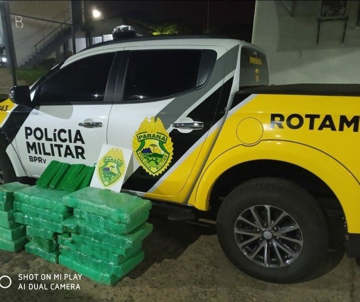 Após perseguição, PRE apreende 125,2 kg de maconha