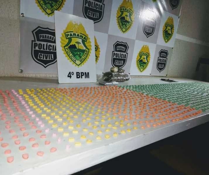 Homem é preso com 1,5 mil comprimidos de ecstasy em Maringá