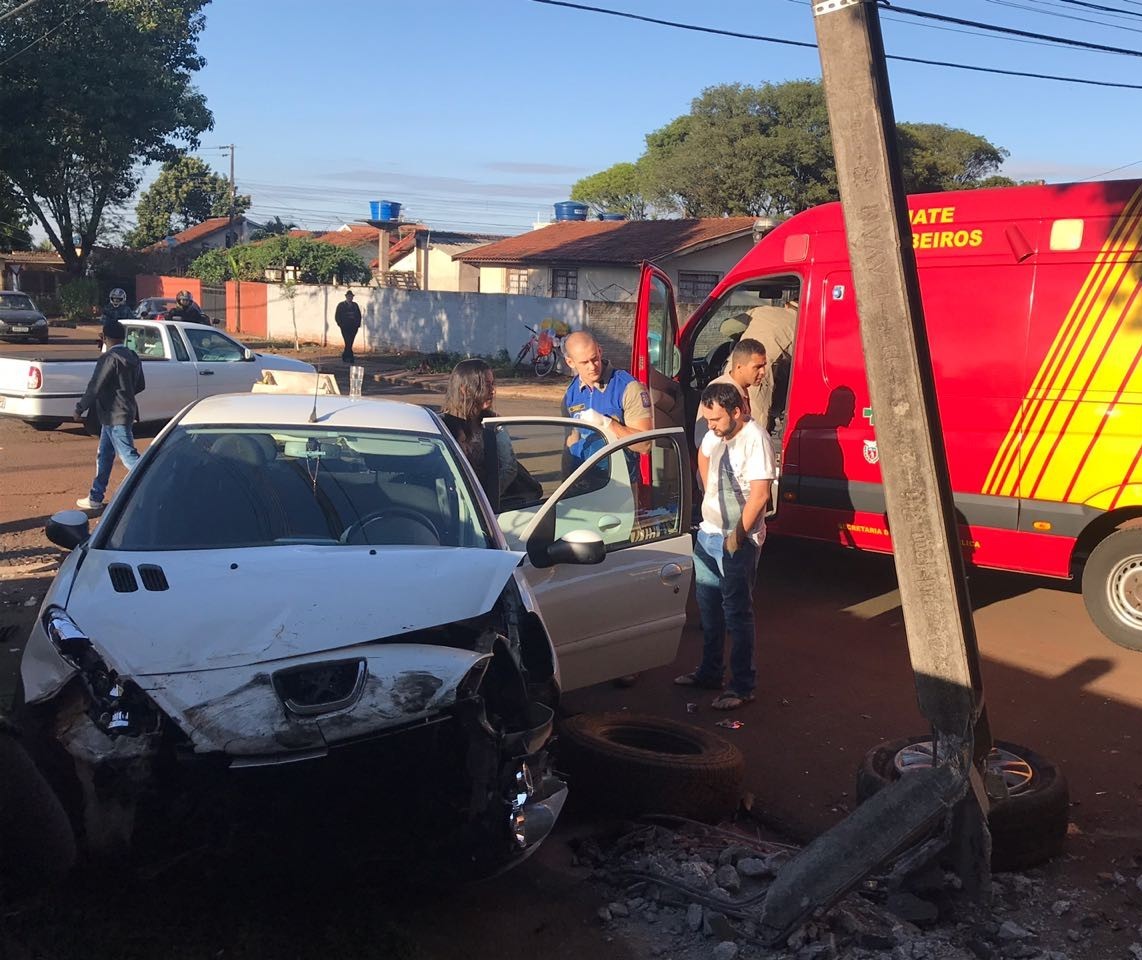 Motorista fica ferida em acidente no Conjunto Borba Gato