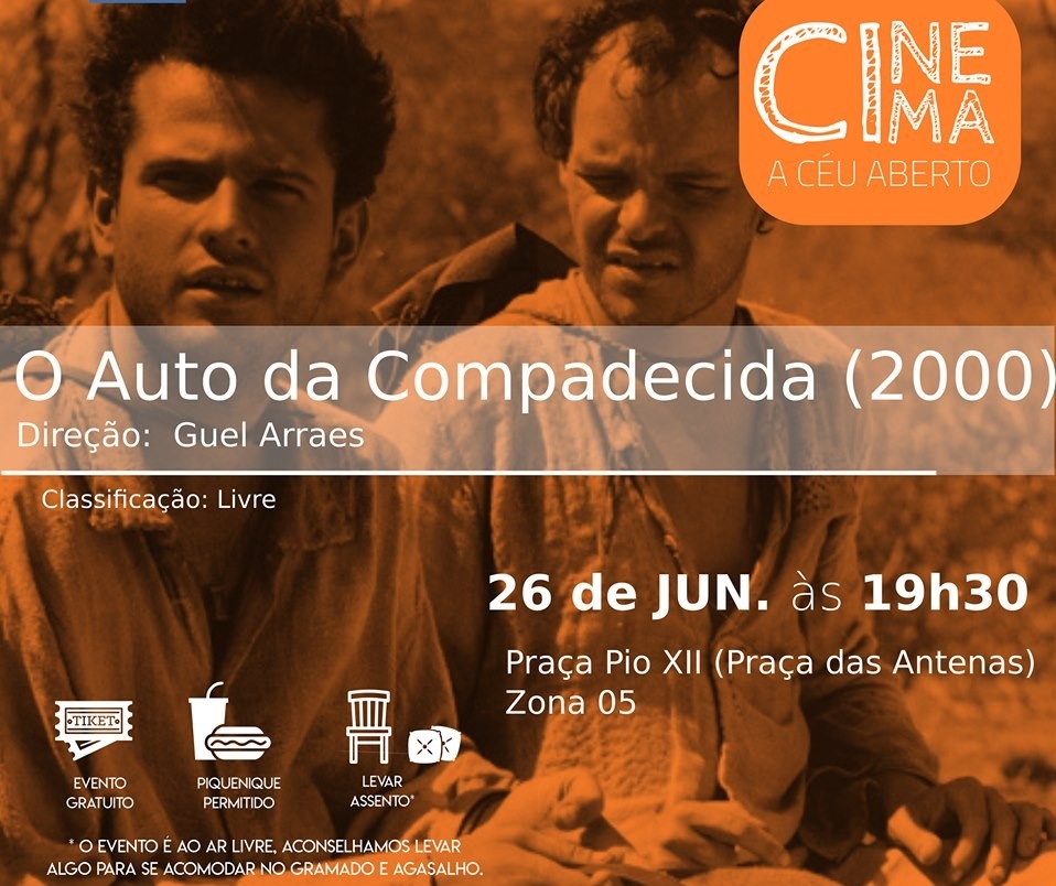 “O Auto da Compadecida” é exibido em Cinema a Céu Aberto 