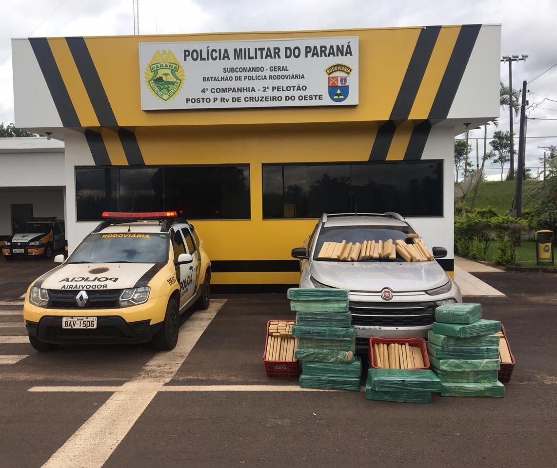 PRE apreende 390 quilos de maconha que seriam transportados para Maringá