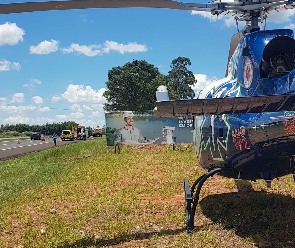 Motociclista sofre traumatismo craniano ao cair do veículo na BR-376