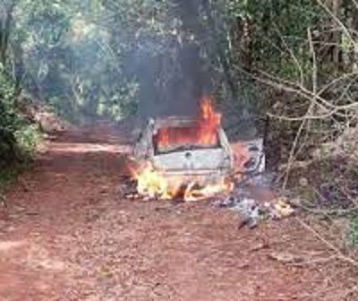 Mulher é amarrada e queimada viva dentro de carro em Rolândia 