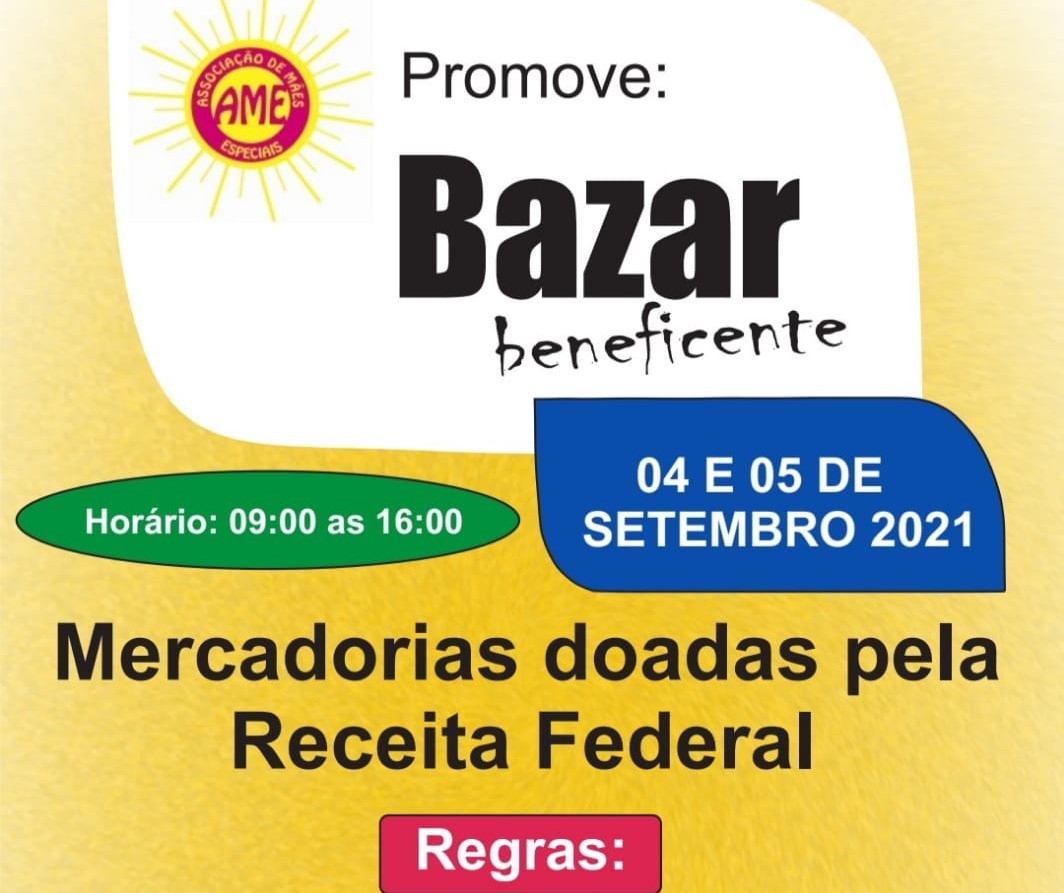 AME realiza bazar de produtos doados pela Receita Federal