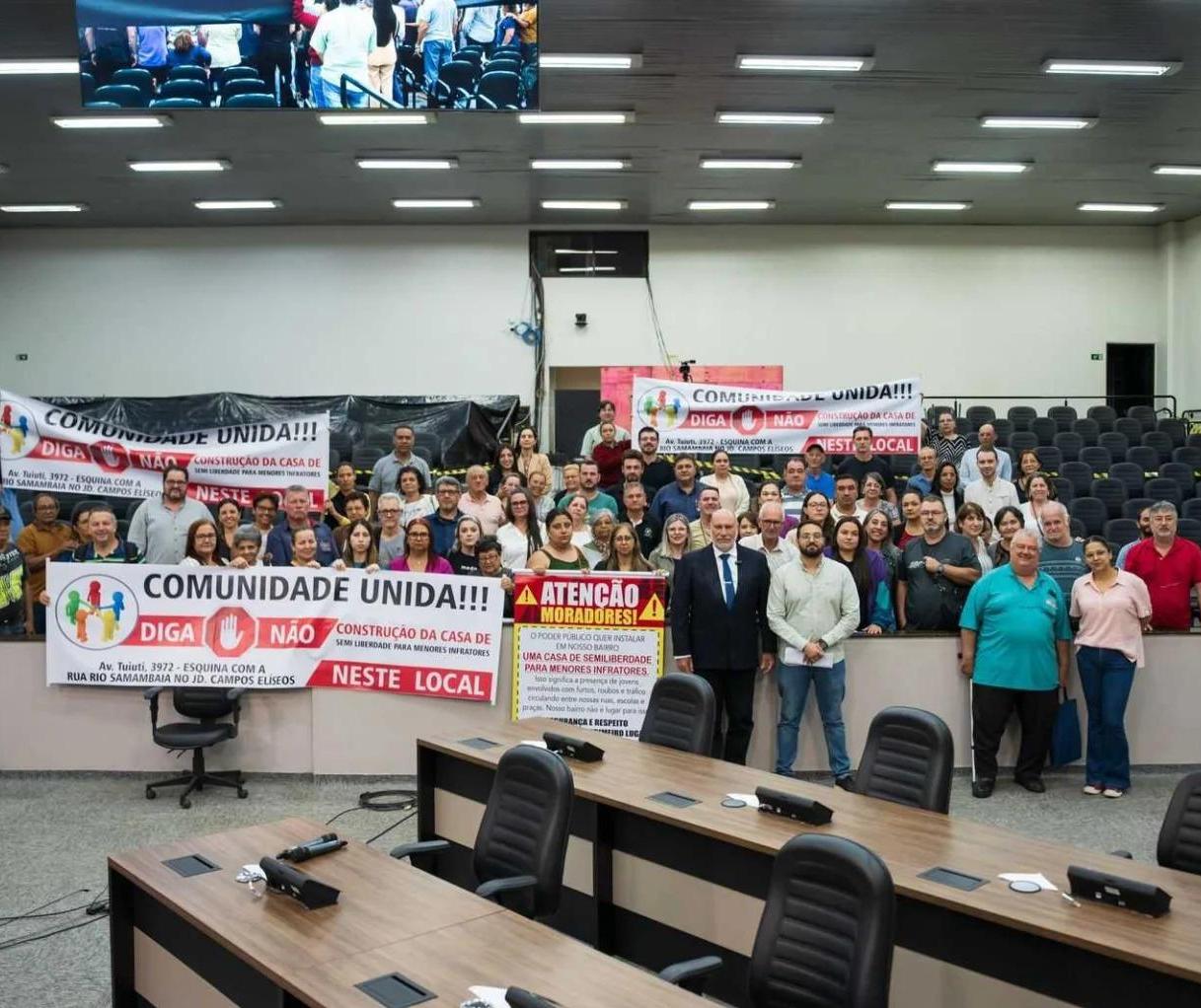 Audiência pública ouviu apelo de moradores contra Casa de Semiliberdade