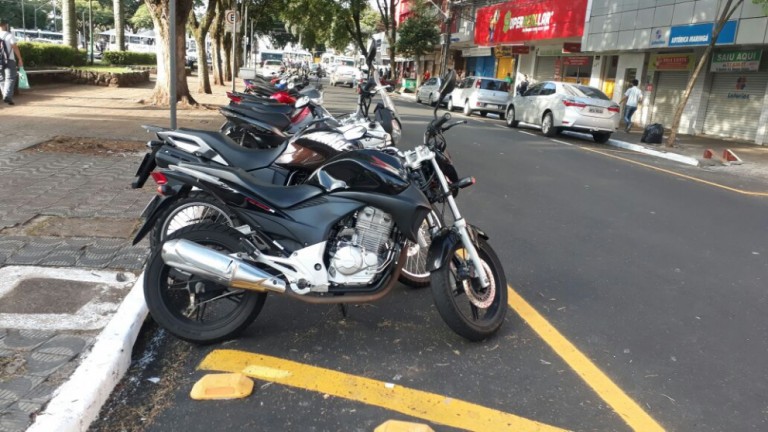 Vagas de motos são tiradas do centro