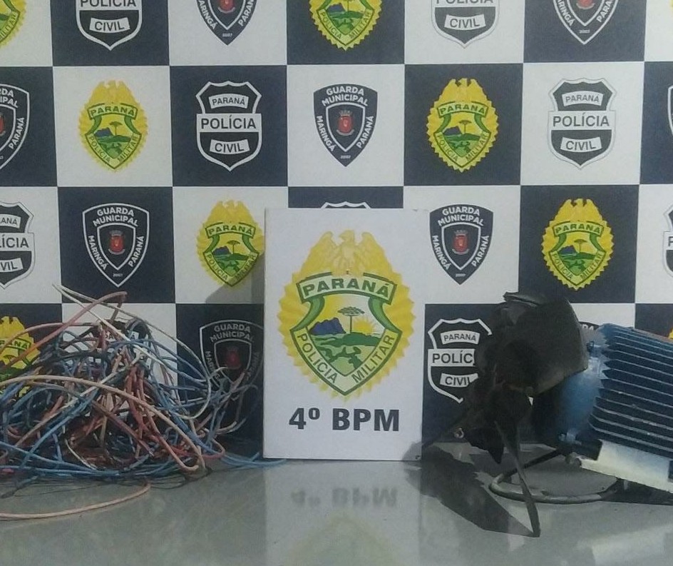 Polícia prende ladrão e receptador de fios de cobre em Maringá