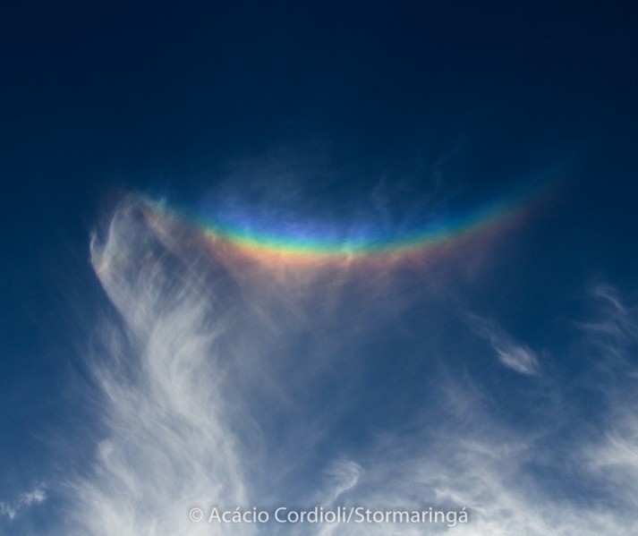 Sorriso? "Arco-íris invertido" aparece no céu de Maringá e região 