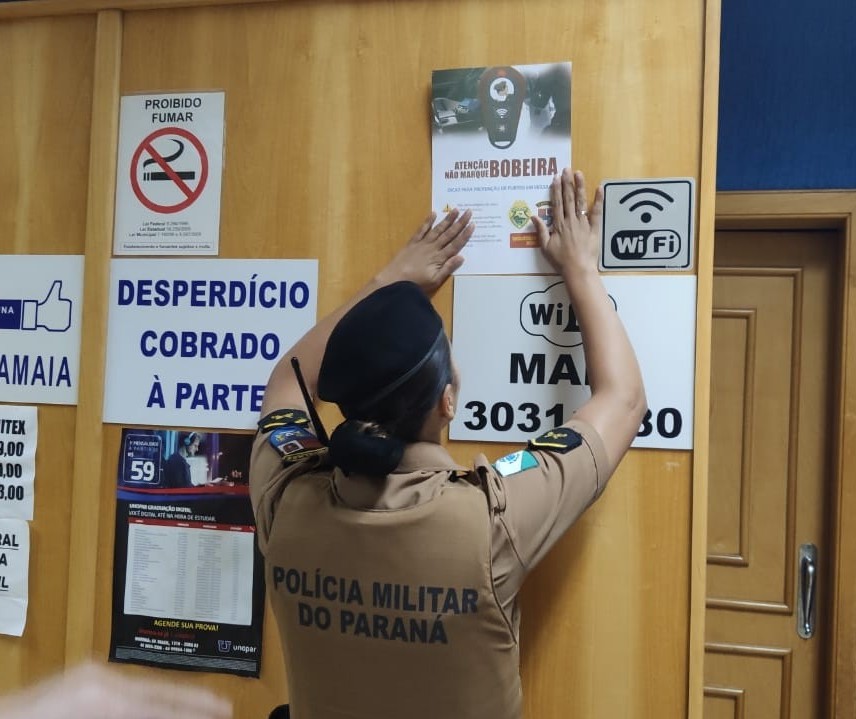 Polícia Militar realiza campanha de prevenção de furtos em veículos