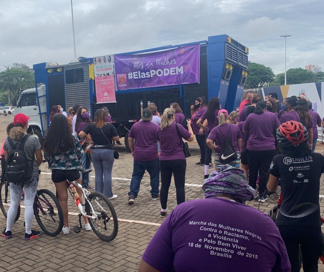 Maringá realiza caminhada/pedalada pelo fim da violência contra a mulher