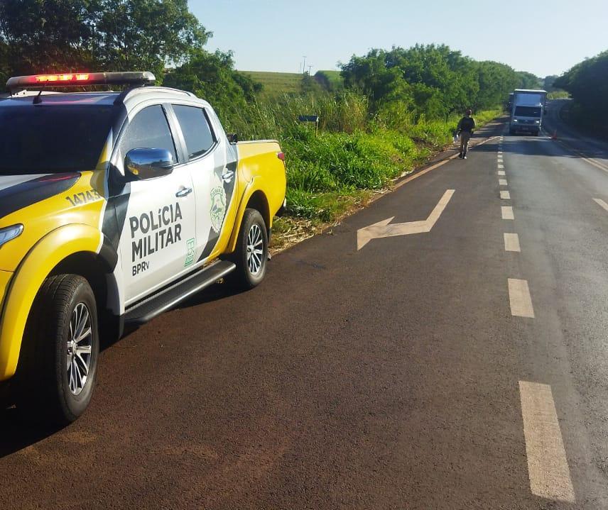 Passageira morre e motorista fica ferido em capotamento na PR-317