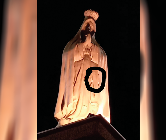 Imagem de Nossa Senhora de Fátima é alvo de vandalismo em Marialva