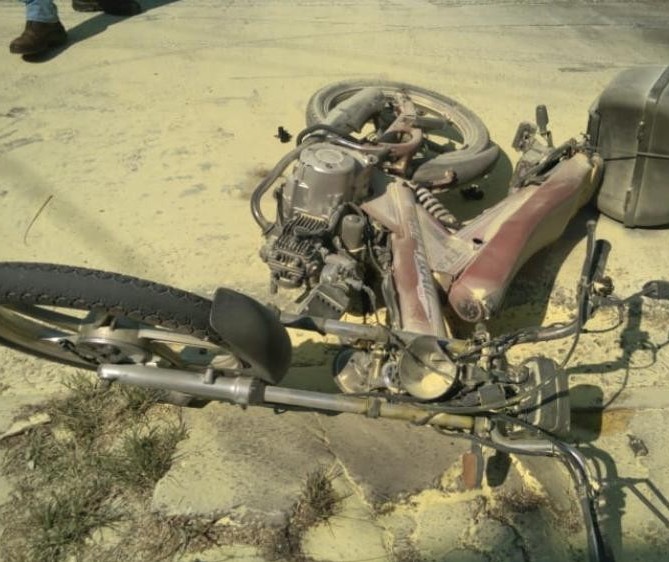 Em Maringá, motocicleta explode em acidente e idoso tem 40% do corpo queimado